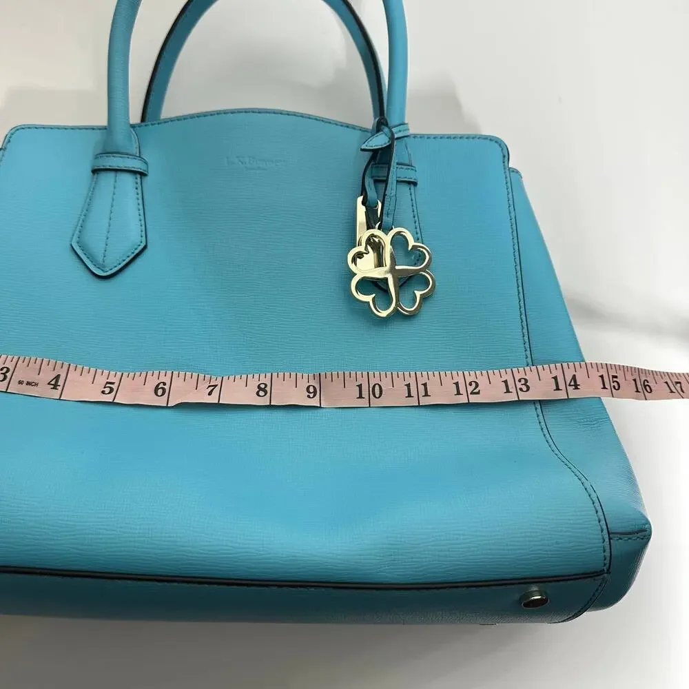 LK Bennett Women's Light Blue Handle Tote Bag Purse Spring